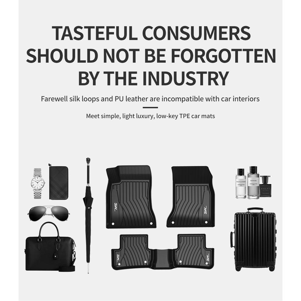 Thảm lót sàn xe ô tô Mercedes A Nhãn hiệu Macsim 3W chất liệu nhựa TPE đúc khuôn cao cấp - màu đen