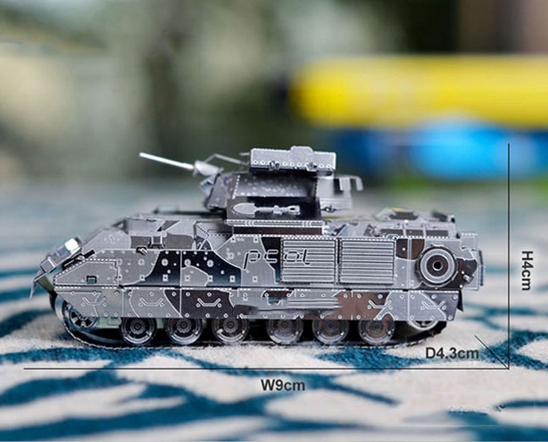 Mô hình thép 3D tự ráp cao cấp xe tank M2A2