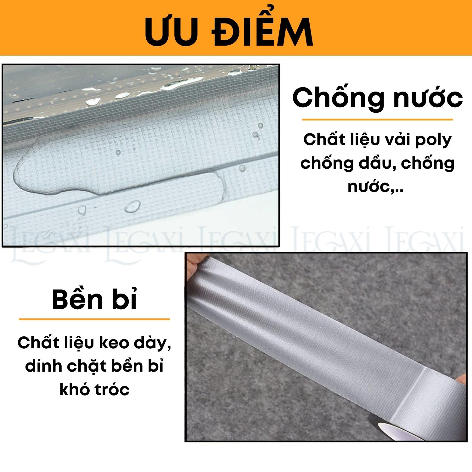 Băng dính dán khe hở cửa sổ vết nứt cửa sửa chữa ống nước chống va chạm chống nước chống rò rỉ trong suốt vải Legaxi