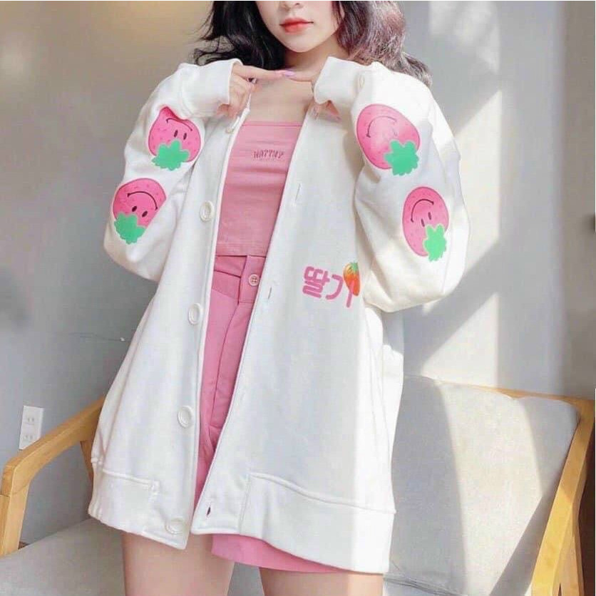 ÁO KHOÁC NỈ CARDIGAN TRÁI DẤU