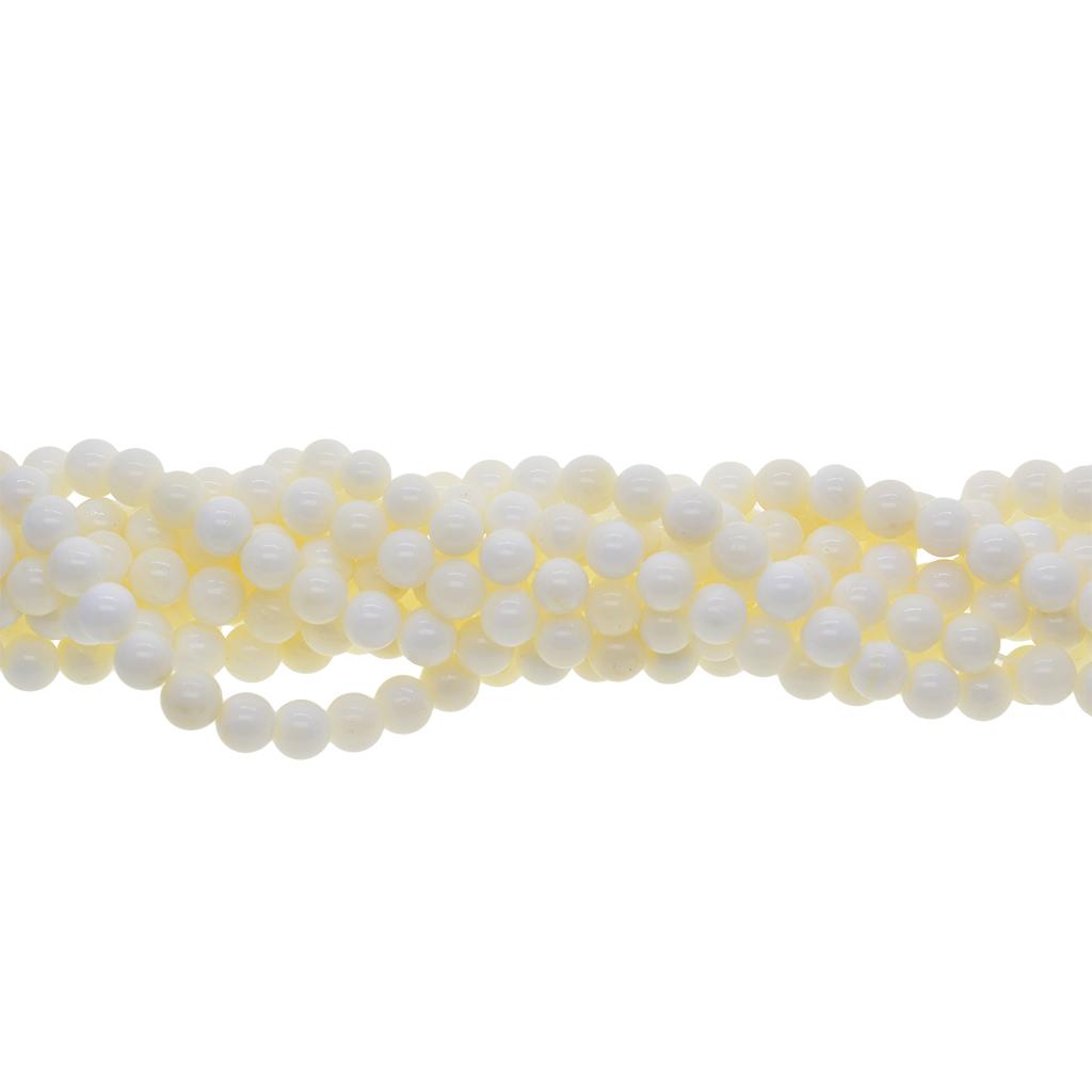 Natural Pearl White Color Beads Sea Shell Round Loose Beads Pick Size for Jewellry Making 15.5 Inch / Strand