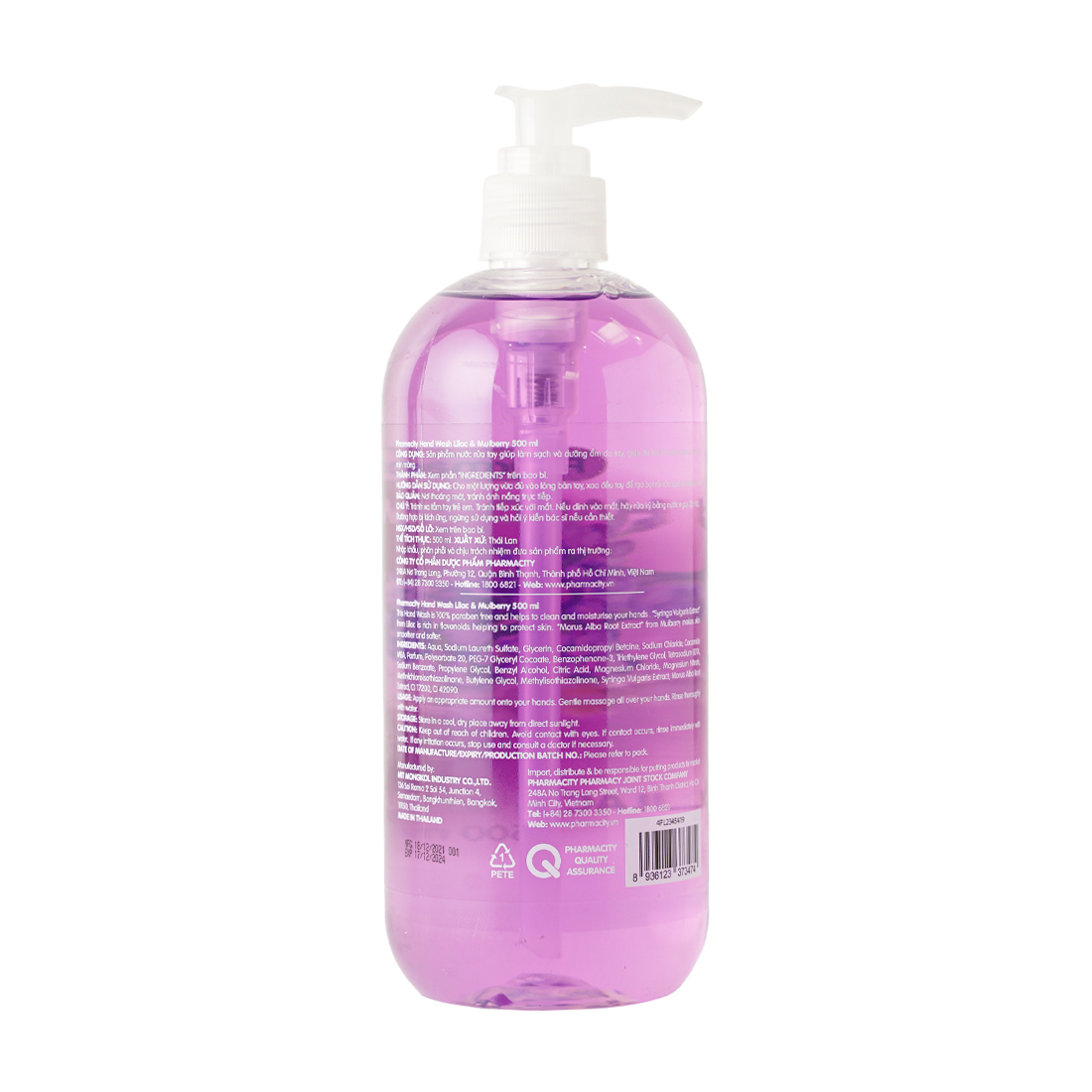 Nước rửa tay Pharmacity (500ml) - Lilac &amp; Mulberry