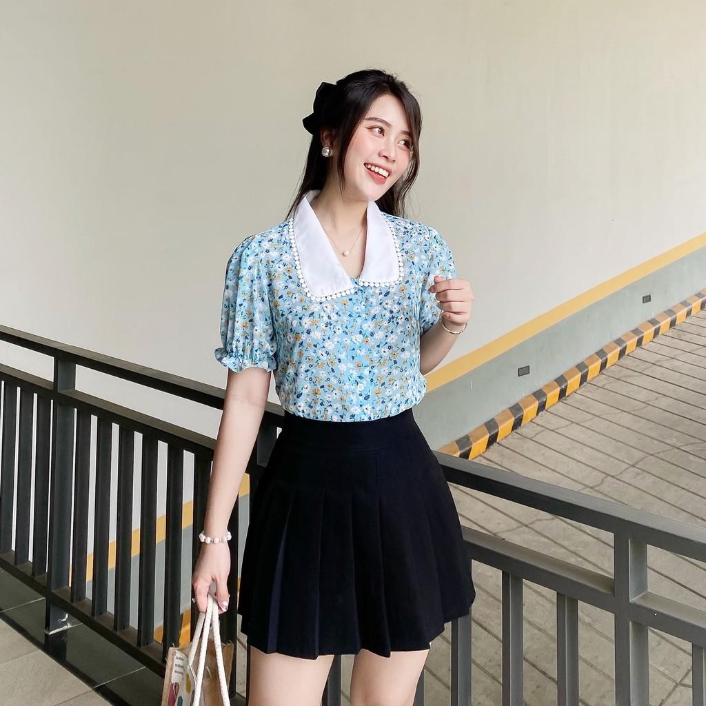 ÁO SƠ MI HOA CỔ VIỀN REN