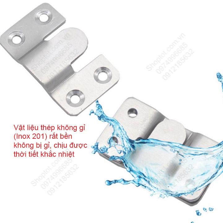 4 miếng (2 bộ) móc treo tranh bằng inox 201, có loại lớn nhỏ tùy chọn