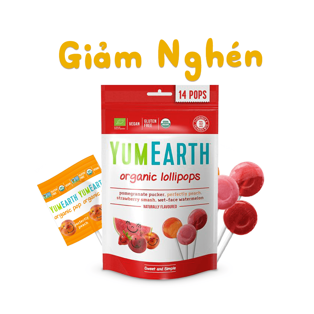 Kẹo Mút Hữu Cơ Yum Earth Hương Vị Trái Cây 85g | Nhà Đậu | 63