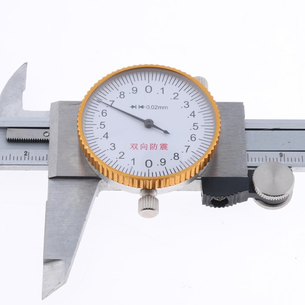 0-150mm Stainless Steel Dial Caliper Vernier Gauge Micrometer Measuring Tool