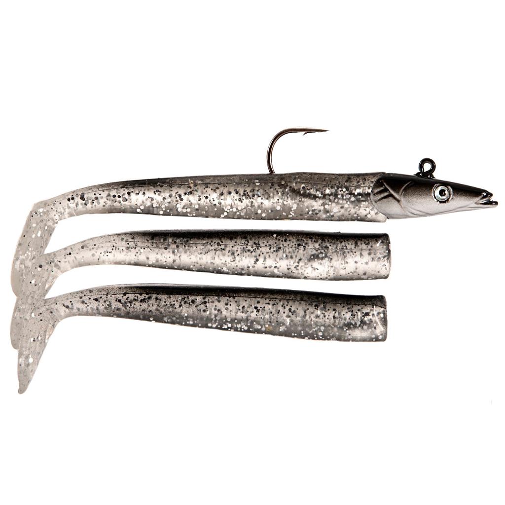 Bait Fishing Lures 22g Jigging Lead Head Jig Fish T Tail Sea Bass Gray