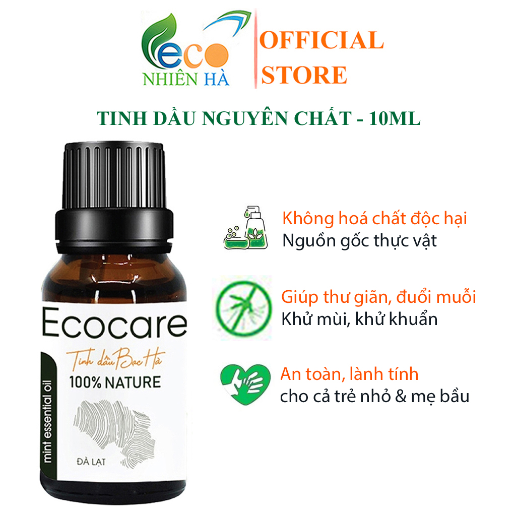 Tinh dầu thiên nhiên ECOCARE 10ml nguyên chất, khử mùi, khử khuẩn, an toàn lành tính