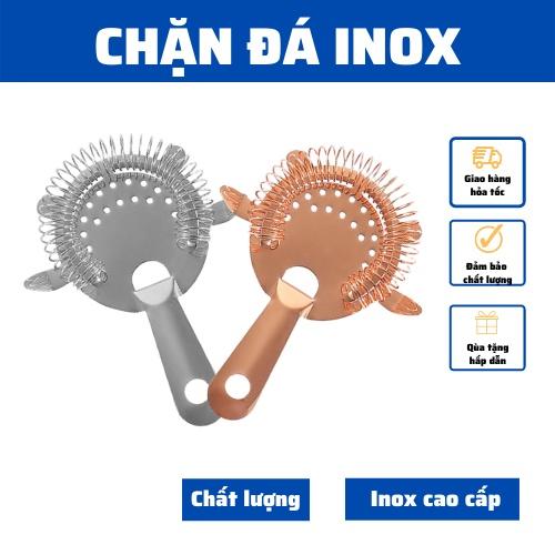 dụng cụ chặn đá Inox cao cấp cán dẹt có lỗ tròn, chặn đá Boston shaker bền đẹp dụng cụ pha chế chống gỉ dễ sử dụng