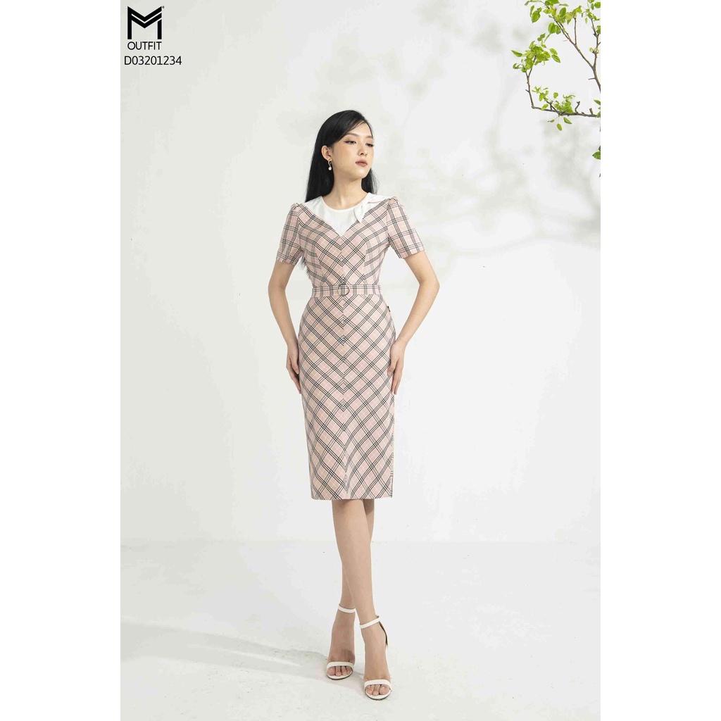 Đầm Ôm Kẻ Caro MMOutfit D03201234