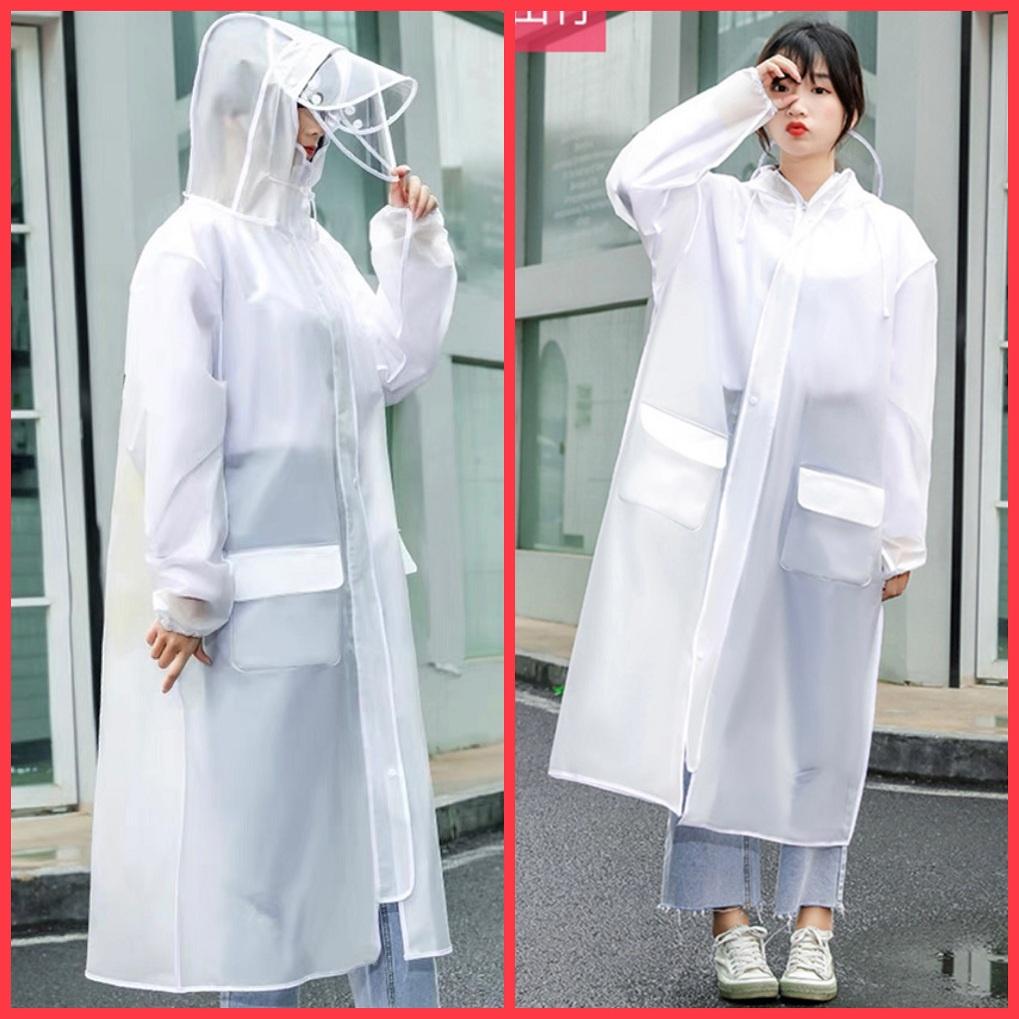 Áo Mưa Trong Suốt Có Kính Che Mặt,Tiện Lợi Khi Đi Xe Không Lo Bị Mưa Bắn Vào Mặt, Chống Thấm Tuyệt Đối Cho NAM VÀ NỮ