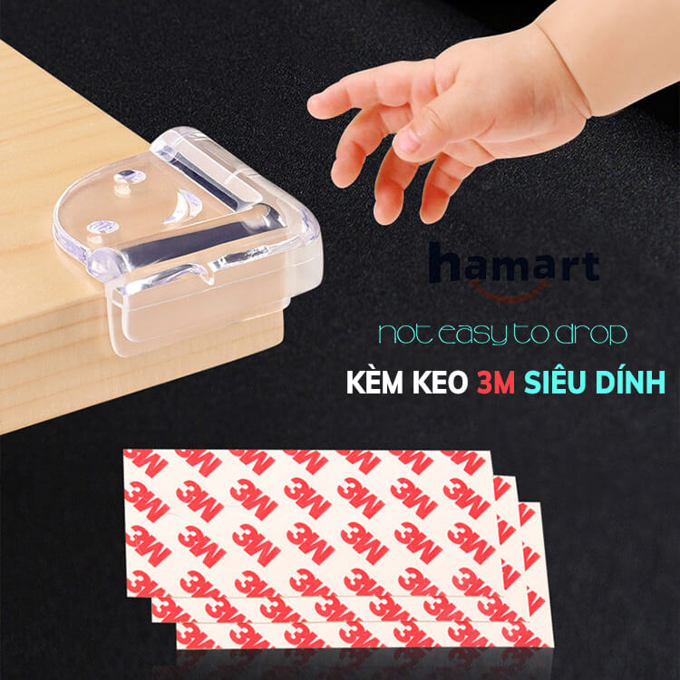 SET 2 Nút Silicone Bọc Cạnh Bàn Ghế Bịt Góc Chống Va Đập Bảo Vệ An Toàn Cho Bé Tròn &amp; Vuông Keo Dán 3M