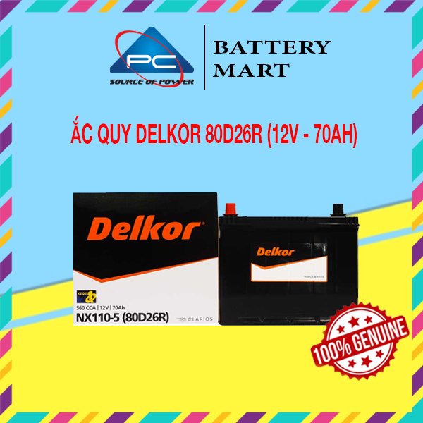 Ắc Quy Delkor DF70L (12V - 70Ah)