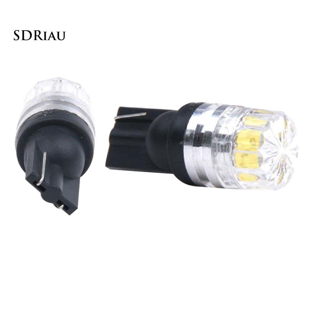 Set 2 bóng đèn led đuôi xe ánh sáng trắng 12V T10 5050 5SMD cho xe hơi