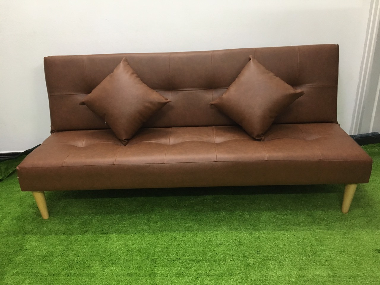 Ghế dài sofa bed nội thất phòng khách--- SB16__ Simili----Màu Nâu