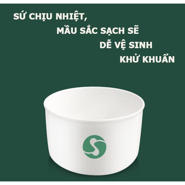 Bát sứ của hộp cơm hấp nóng