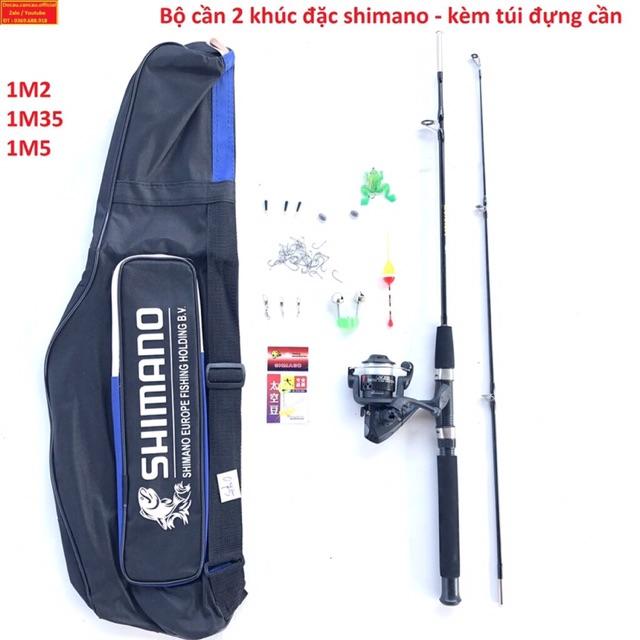 Combo bộ cần 2 khúc dài 2m1 + máy câu + đầy đủ phụ kiện như hình cần cực khoẻ giá rẻ thegioidocau