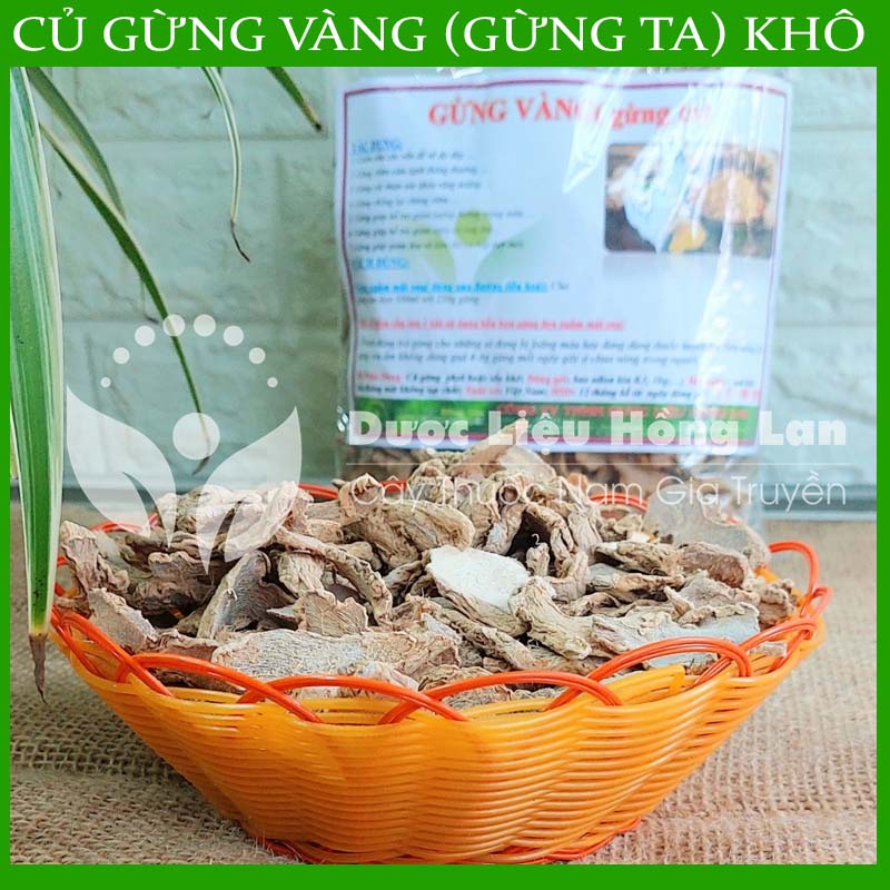 100G Củ Gừng Vàng (Gừng Ta) khô sắt lát nguyên chất 100% (không pha chộn, không chất bảo quản)