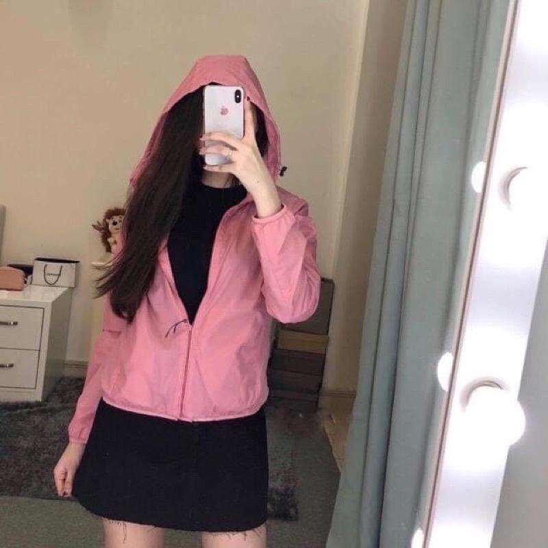 Áo gió nữ 2 lớp lót lưới cao cấp