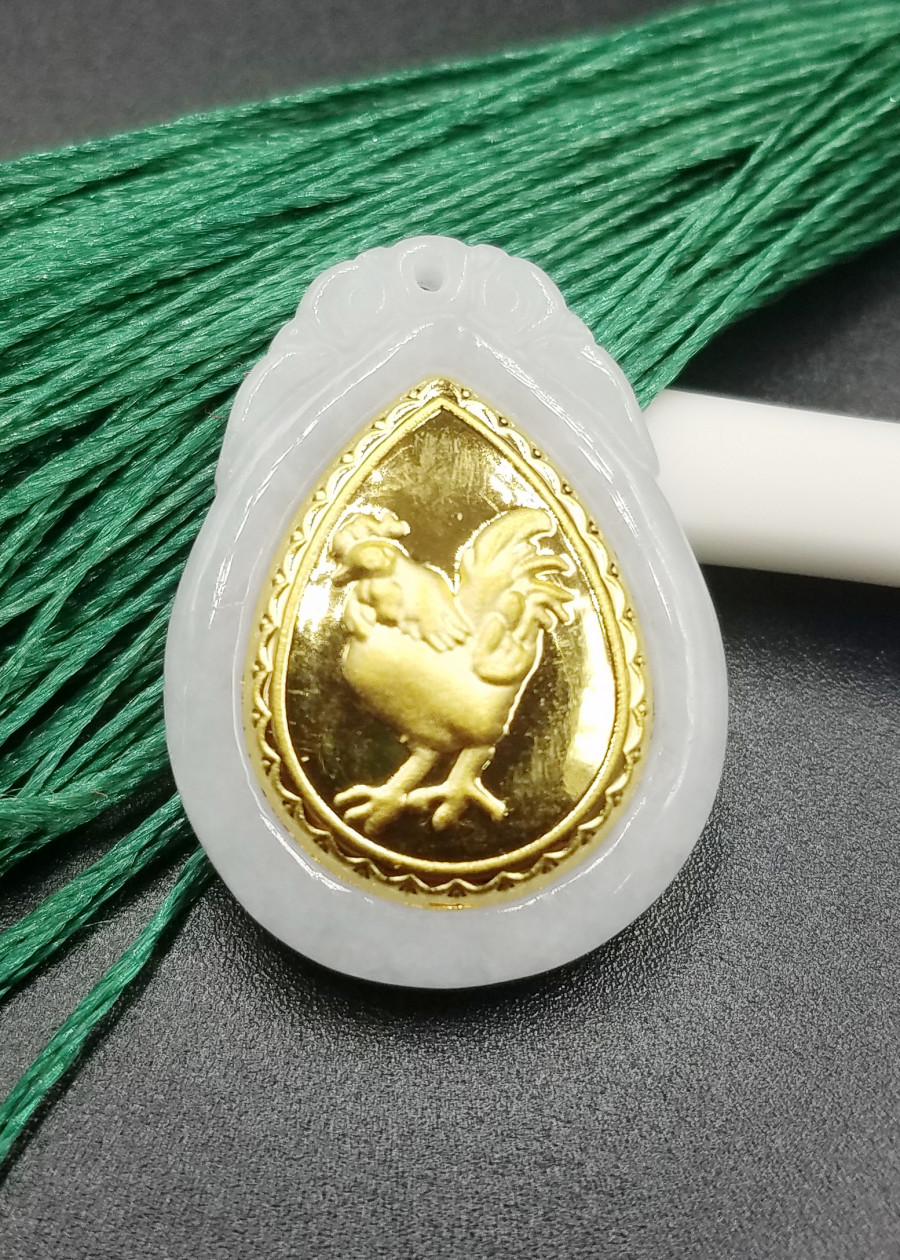 Mặt dây Phỉ thúy dát vàng 24K - 12 Con Giáp - Ancarat