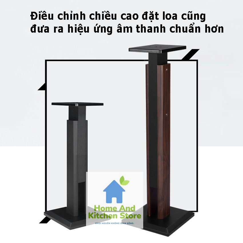 Chân loa gỗ E1-65 để bộ loa đài đa năng TĂNG GIẢM CHIỀU CAO phù hợp mọi không gian gia đình cao cấp