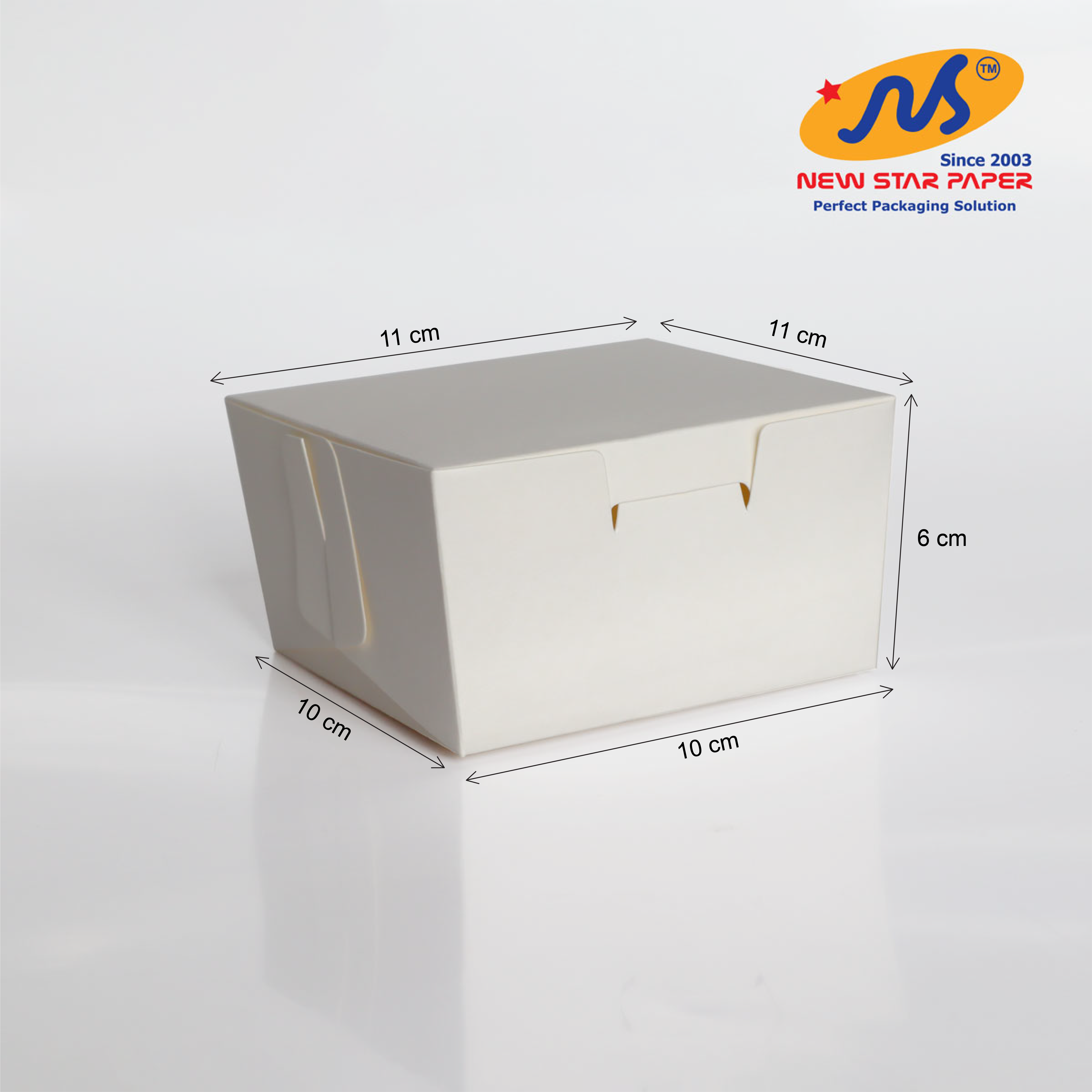 Hộp giấy đựng hamburger - Lốc 50 hộp giấy trơn