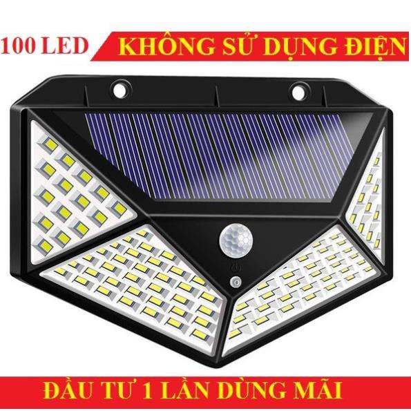 Đèn cảm biến hồng ngoại năng lượng mặt trời 100 led 3 chế độ sáng, Đèn năng lượng mặt trời, đèn led