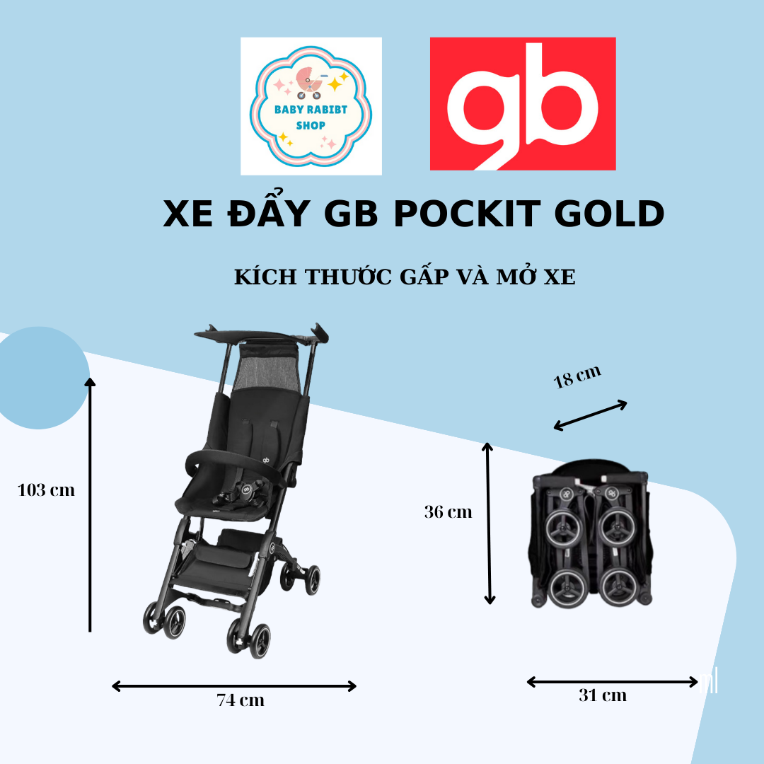 Xe đẩy du lịch gấp gọn GB POCKIT 2S 2023