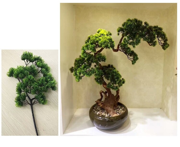 Cành tùng giả làm cây trang trí - Cây hoa giả