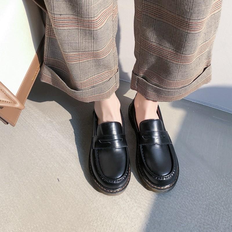 Giày loafer lười Harajuku phong cách Nhật