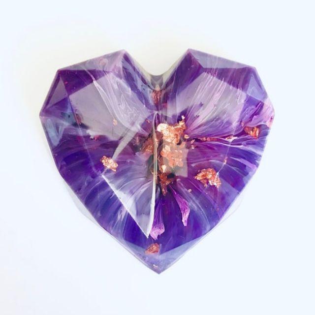 Khuôn Resin Trái Tim Đa Giác Bằng Silicone - Trường Thịnh Sài Gòn