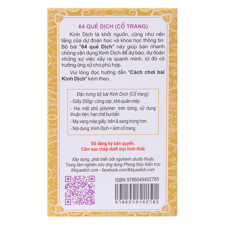 Bộ Bài 64 Quẻ Kinh Dịch Cổ Trang