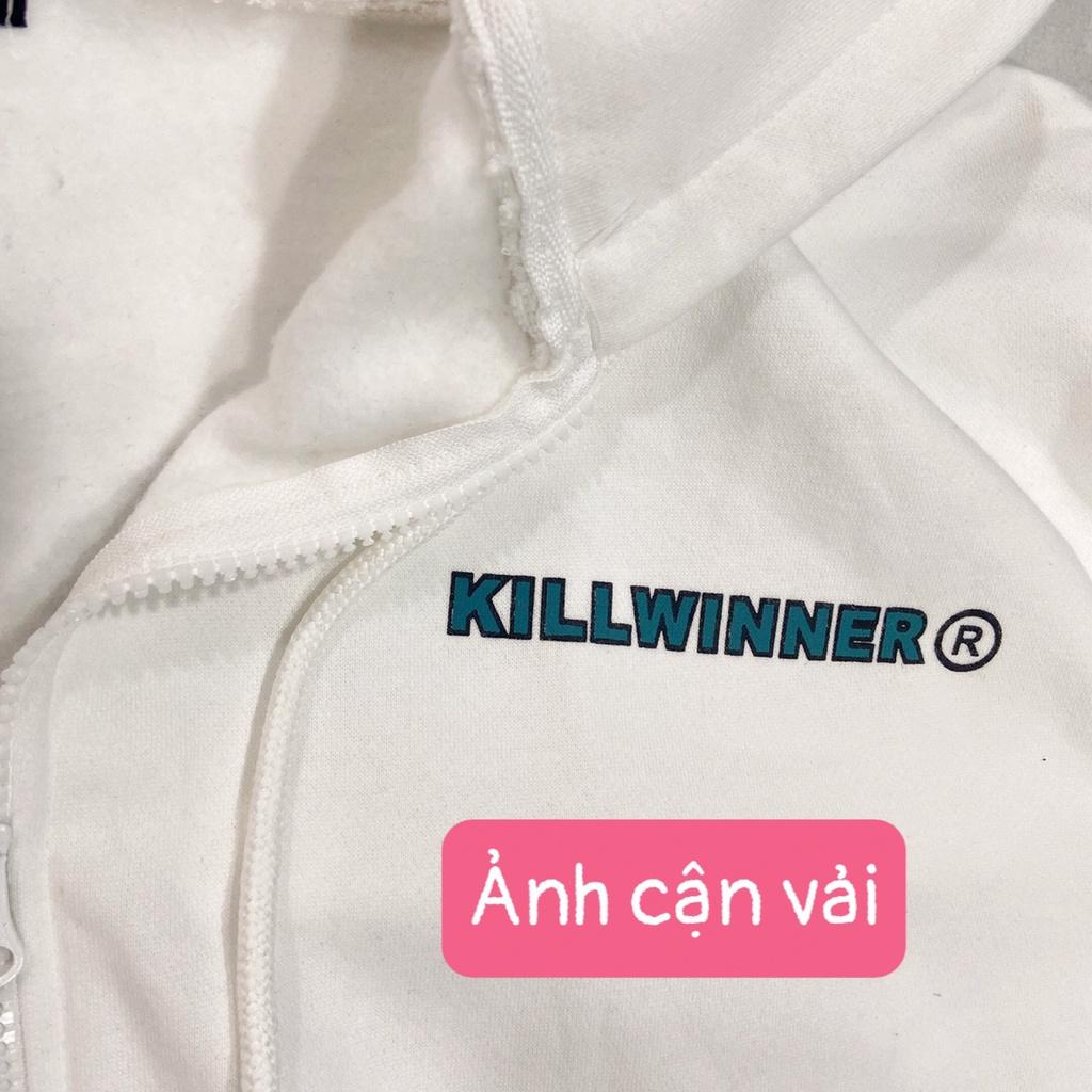 Áo khoác hoodie zip WINNER form rộng vải nỉ lót bông nam nữ chống nắng - SHOP MAYLAN