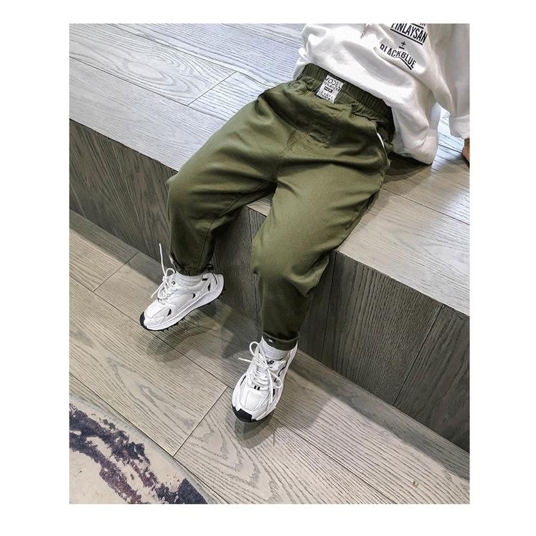 Quần Kaki Dài Jogger Bo Chun Cá Tính Cho Bé Trai Bé Gái
