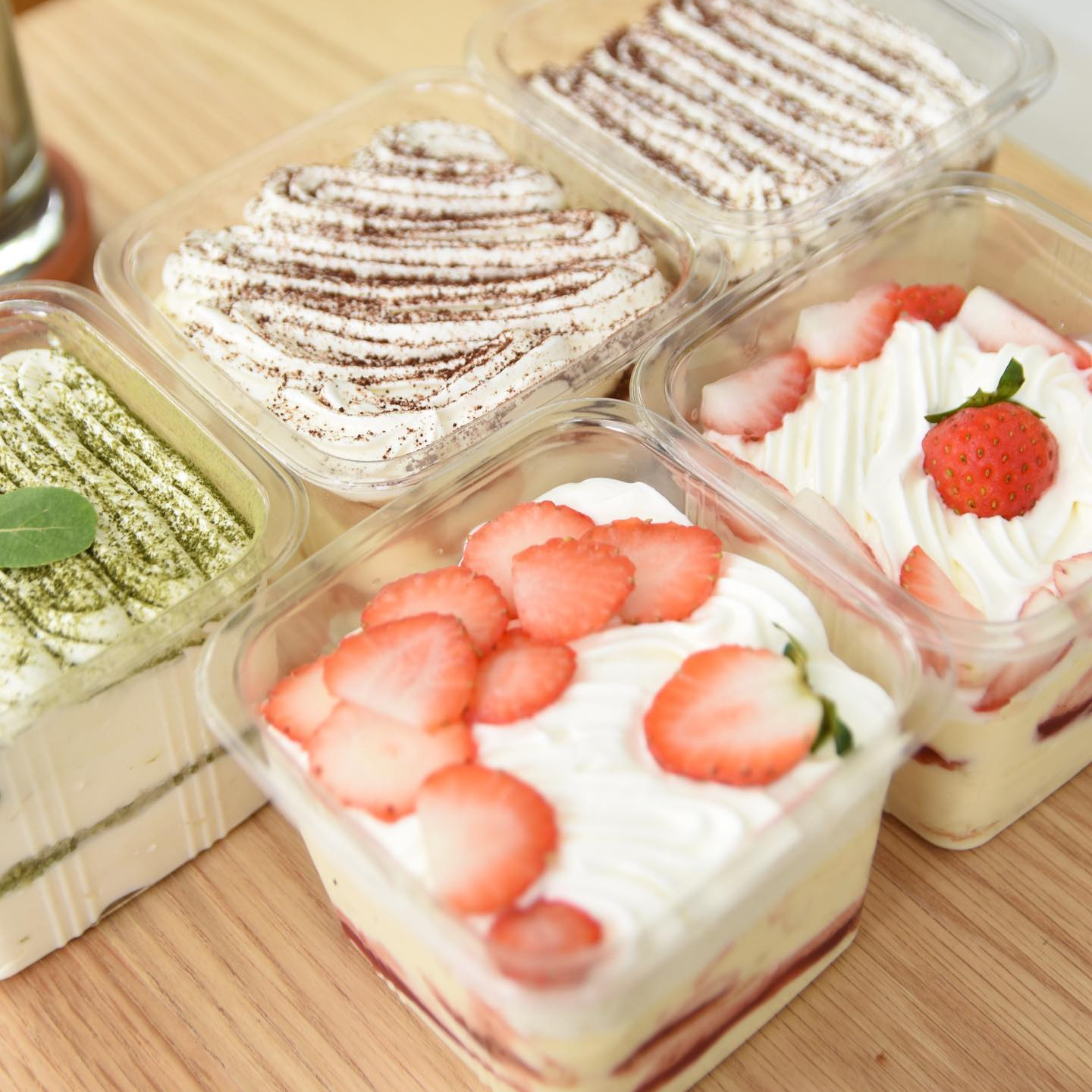 B10-08 | Set 50c Hộp Nhựa Vuông Đựng Bánh Lạnh - Bánh Mousse - Tiramisu - Rau Câu