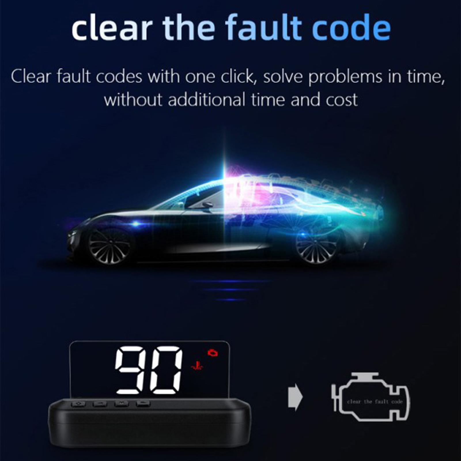 Digital Car GPS Head up Display Speedometer HUD Kmh/MPH Overspeed Warning Safe Driving