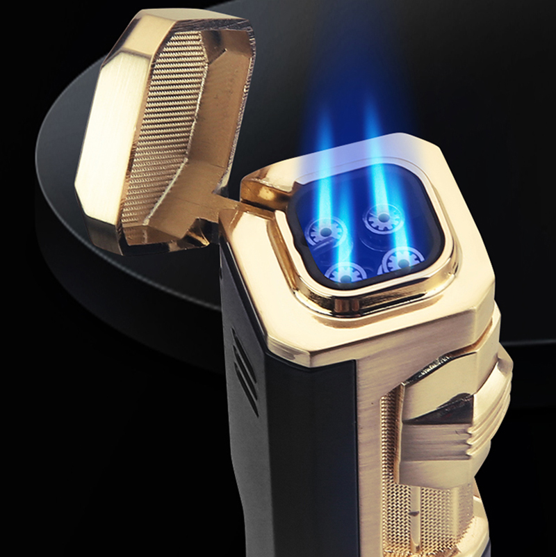 Vỏ Hột Quẹt Bật Lửa Gas Honest BCZ-751 Khò 4 Tia Cực Mạnh - Nhiều Màu