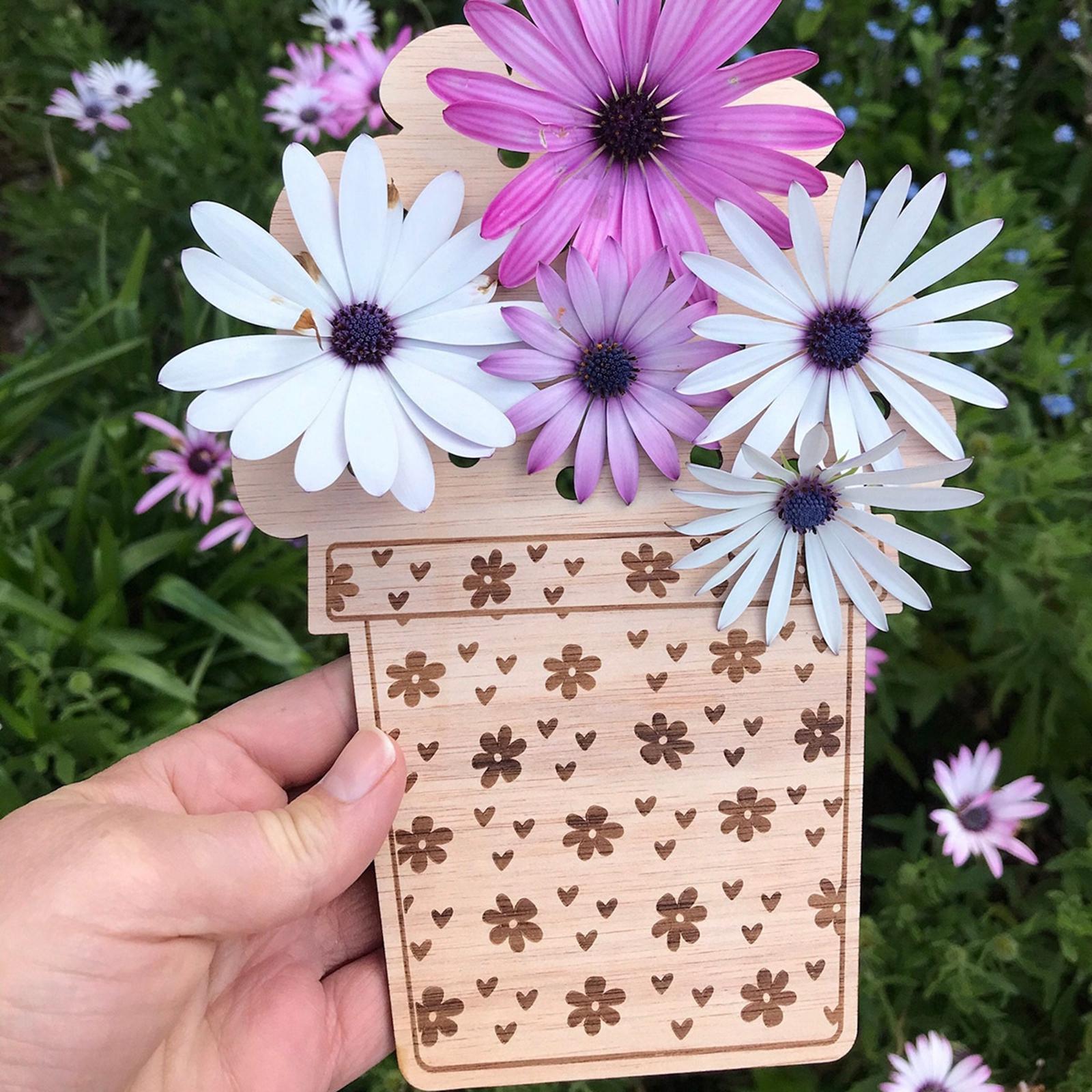 Hand Picked Flower Holder Board Filler Crafts Children Activity Educational Toys Nature Exploration DIY Bouquet Mother's Day Gift from Kids