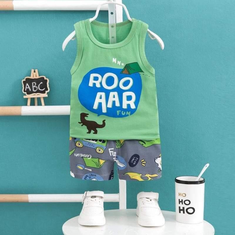Bộ ba lỗ cotton cao cấp cho bé trai bé gái