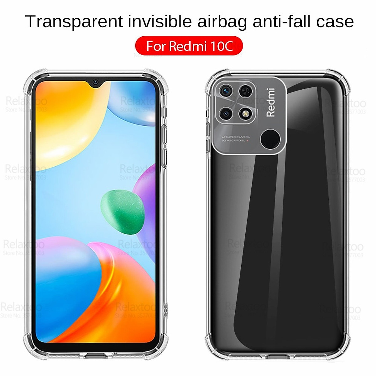 Ốp lưng dẻo trong chống sốc dành cho Xiaomi Redmi 10C - Hàng nhập khẩu