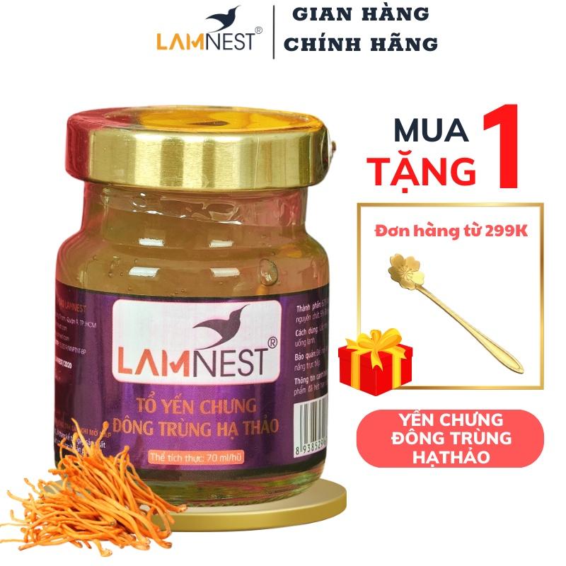 Yến Sào Chưng Sẵn Đông Trùng Hạ Thảo LamNest 30% yến 70ml bồi bổ sức khỏe - yensaocaocaplamnest