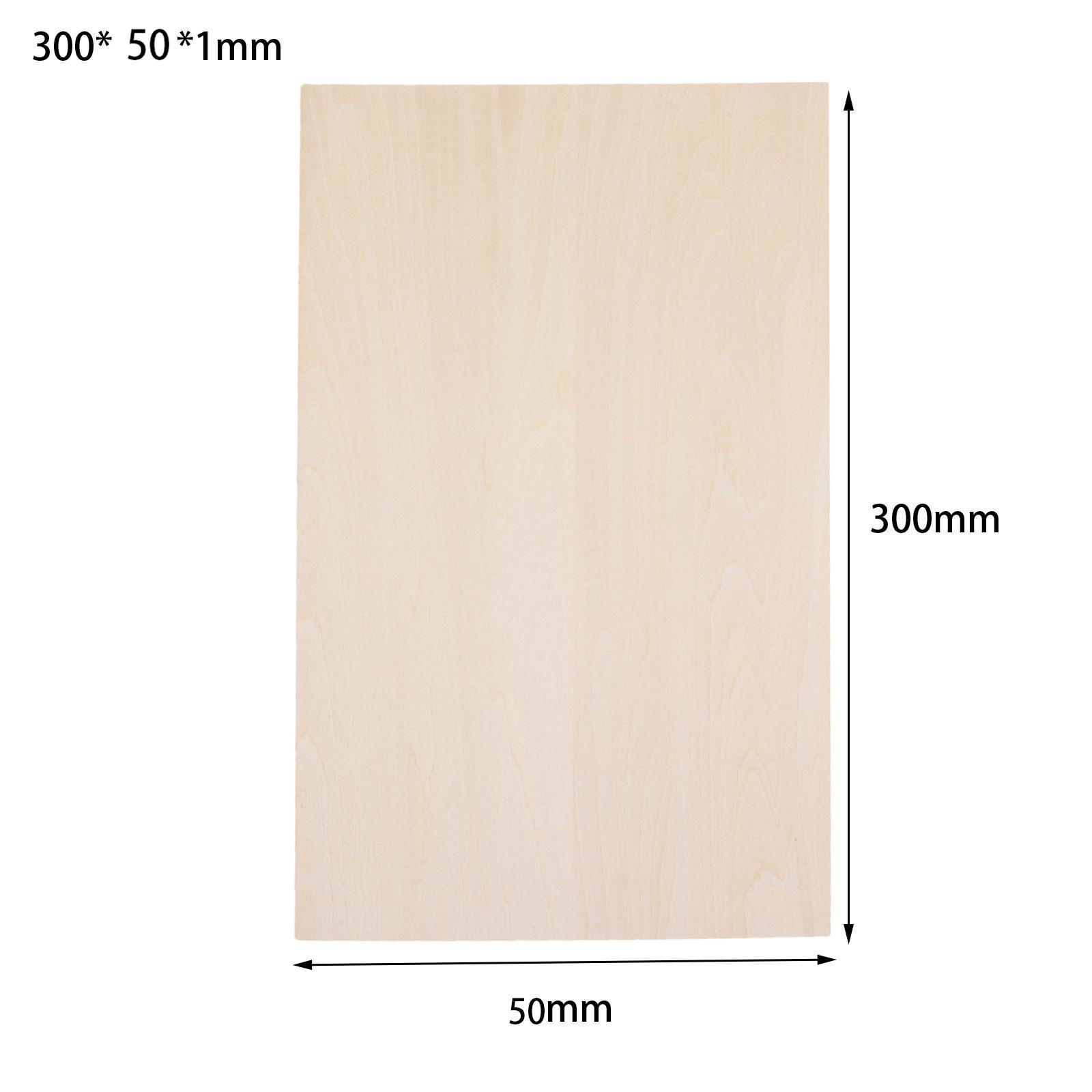 10Pcs Wood Sheets Craft Unfinished DIY Wooden Plate for Ship House Engraving