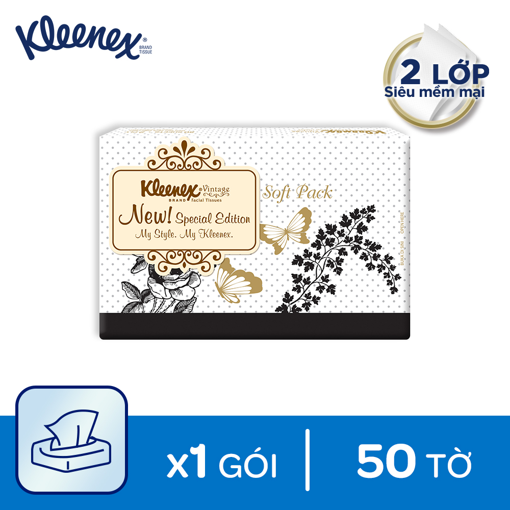 Combo 6 Khăn giấy bỏ túi Kleenex 50 tờ x 3 gói