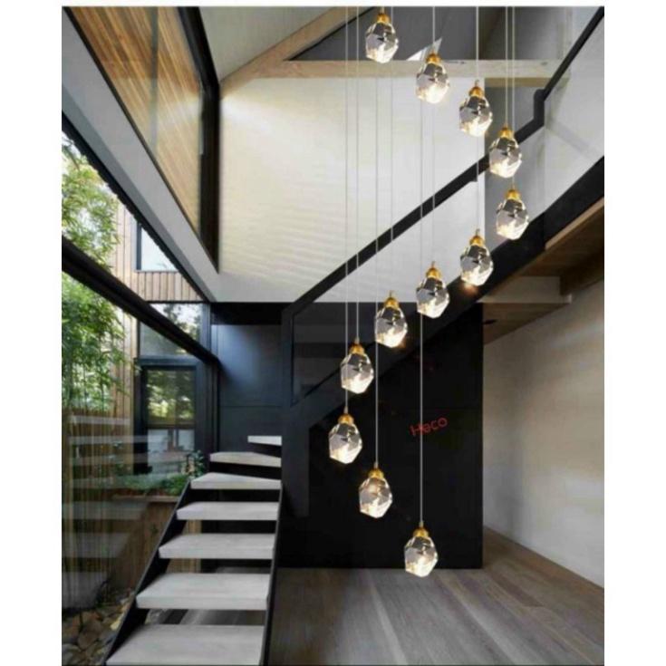 Đèn thả thông tầng, đèn trần trang trí, đèn thông tầng, đèn trang trí, đèn decor HTK025 DT DDT