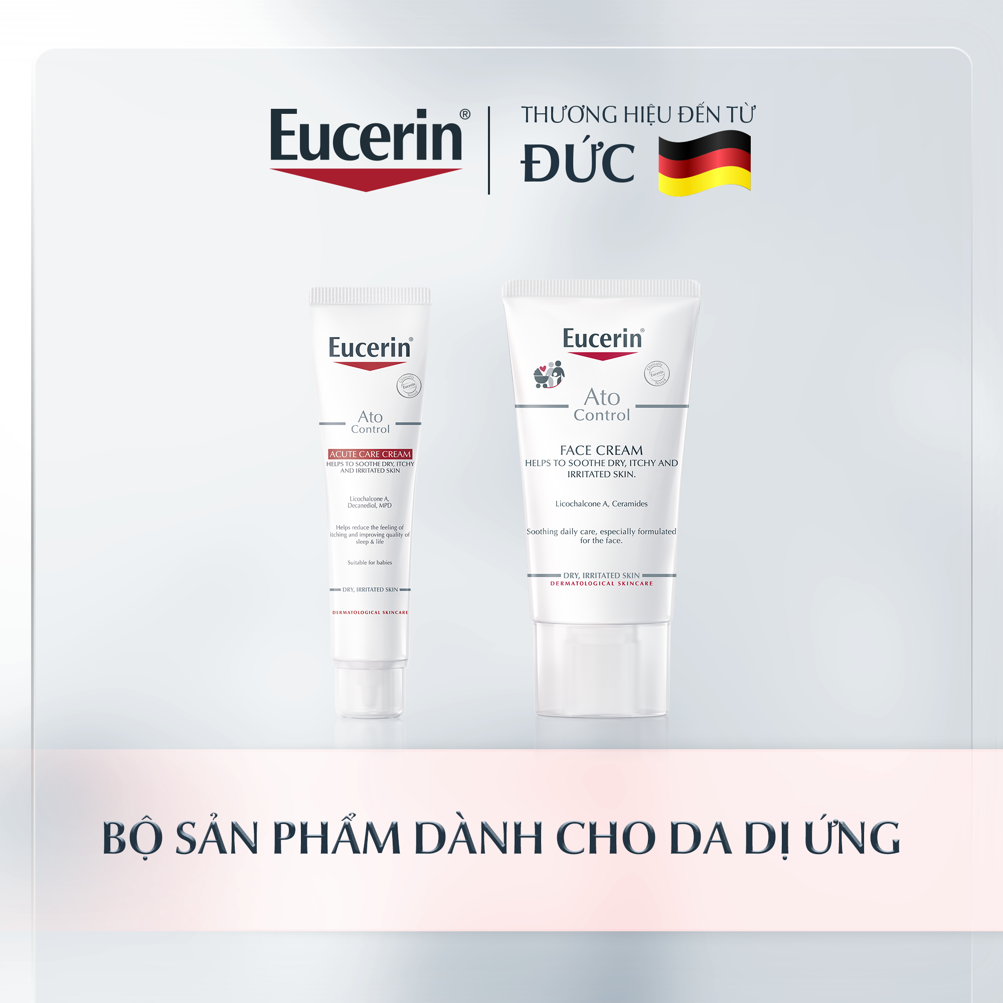 Kem dưỡng ẩm chuyên sâu, tái tạo da nhạy cảm Eucerin AtoControl Face Cream 50ml