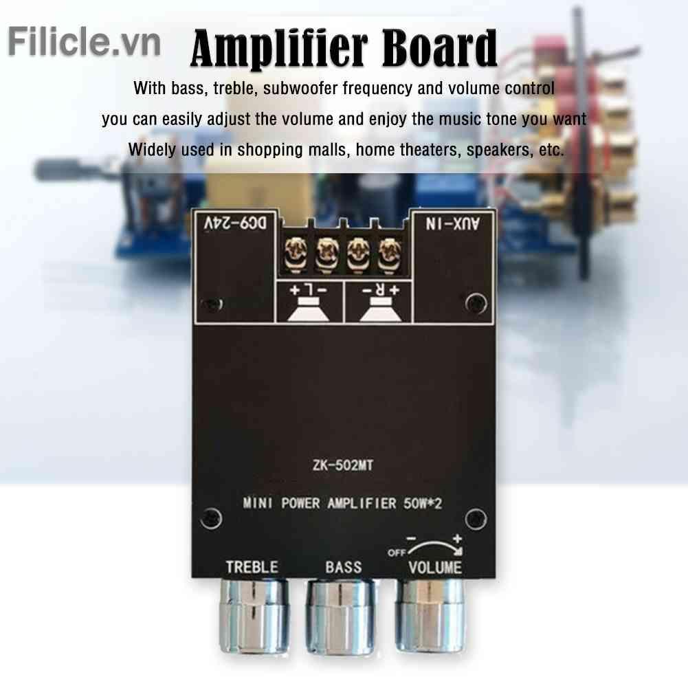 Mô Đun Khuếch Đại Âm Thanh ZK-502MT 2x50W 2.0 Chuyên Dụng