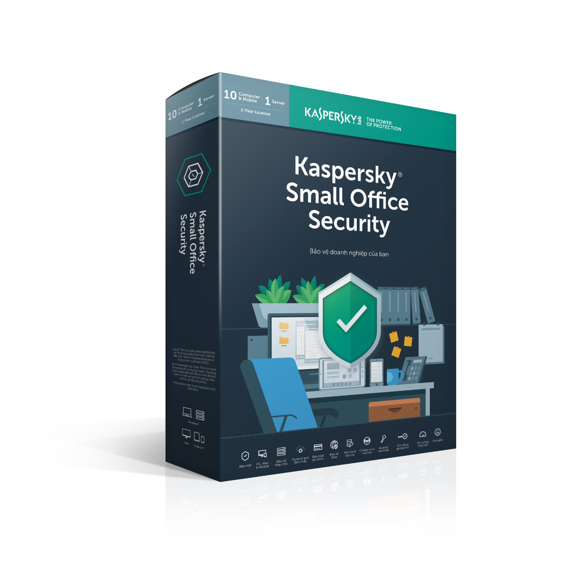 Phần mềm Kaspersky Small Office Security (1 Server + 10 PC) - Hàng Chính Hãng