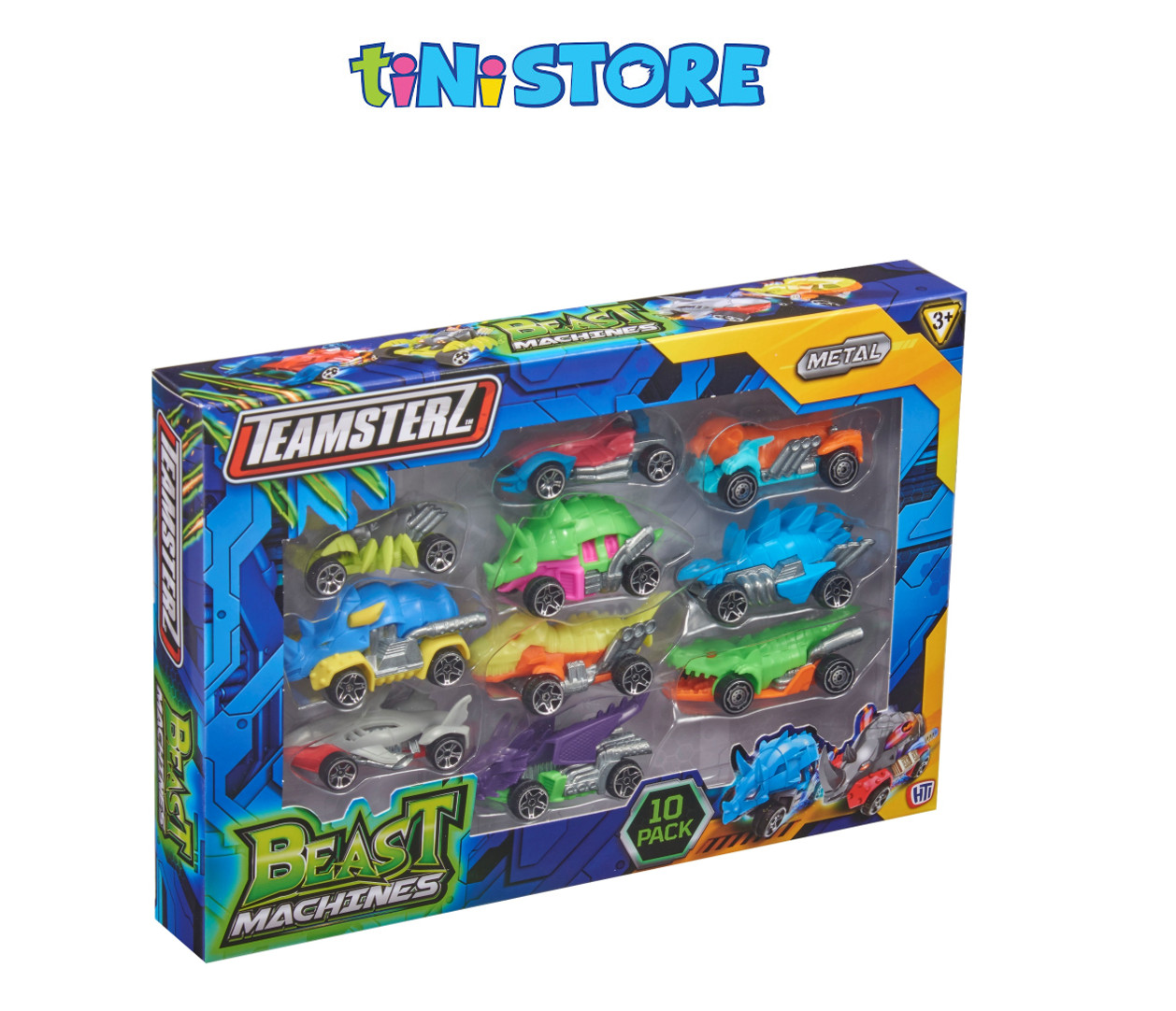 Bộ đồ chơi bộ xe ô tô quái vật nhỏ Beast Machines Teamsterz