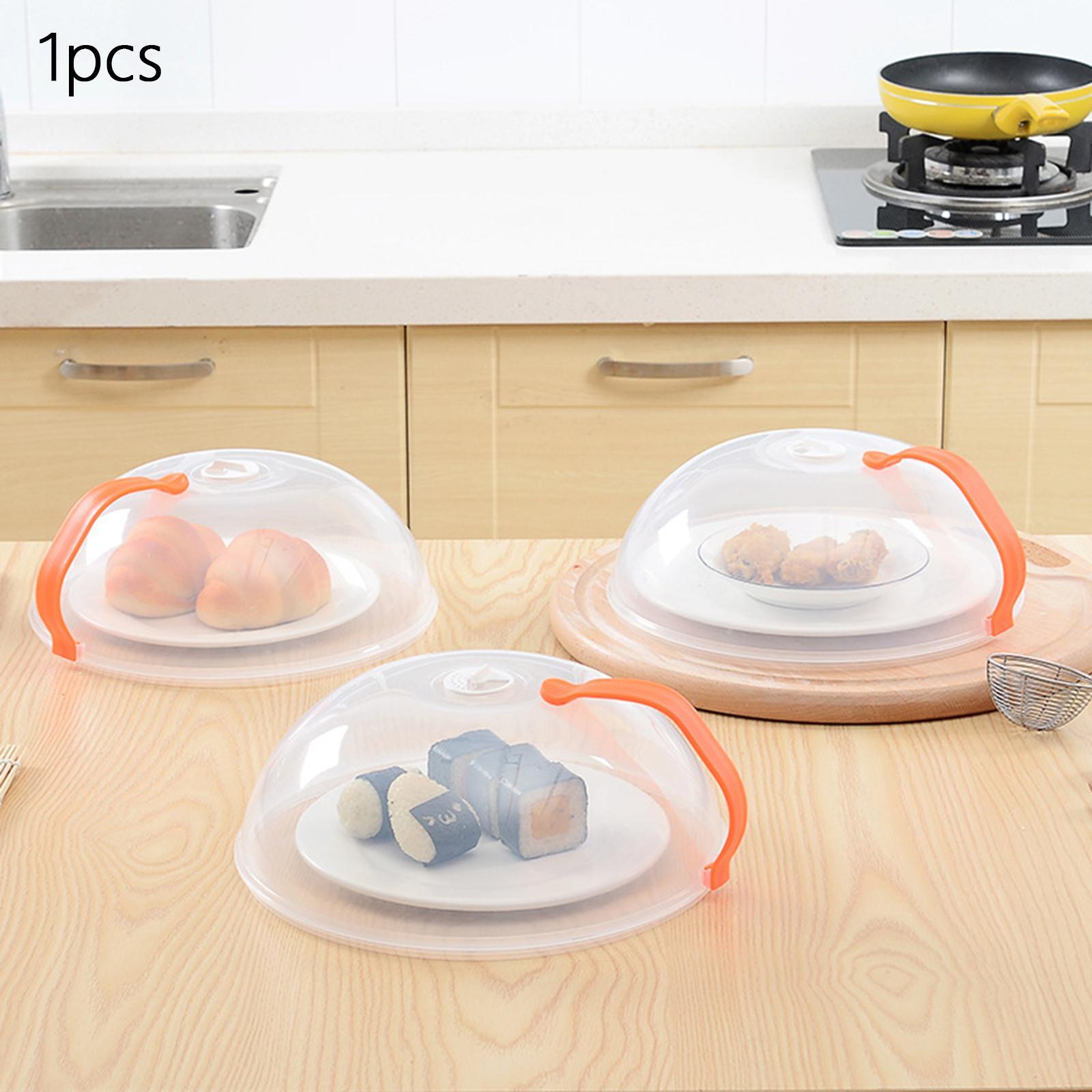 Microwave Cover for Foods Washable Oil Proof Lid Adjustable Steam Vents Holes with Handle Plate cover Microwave Splatter Cover