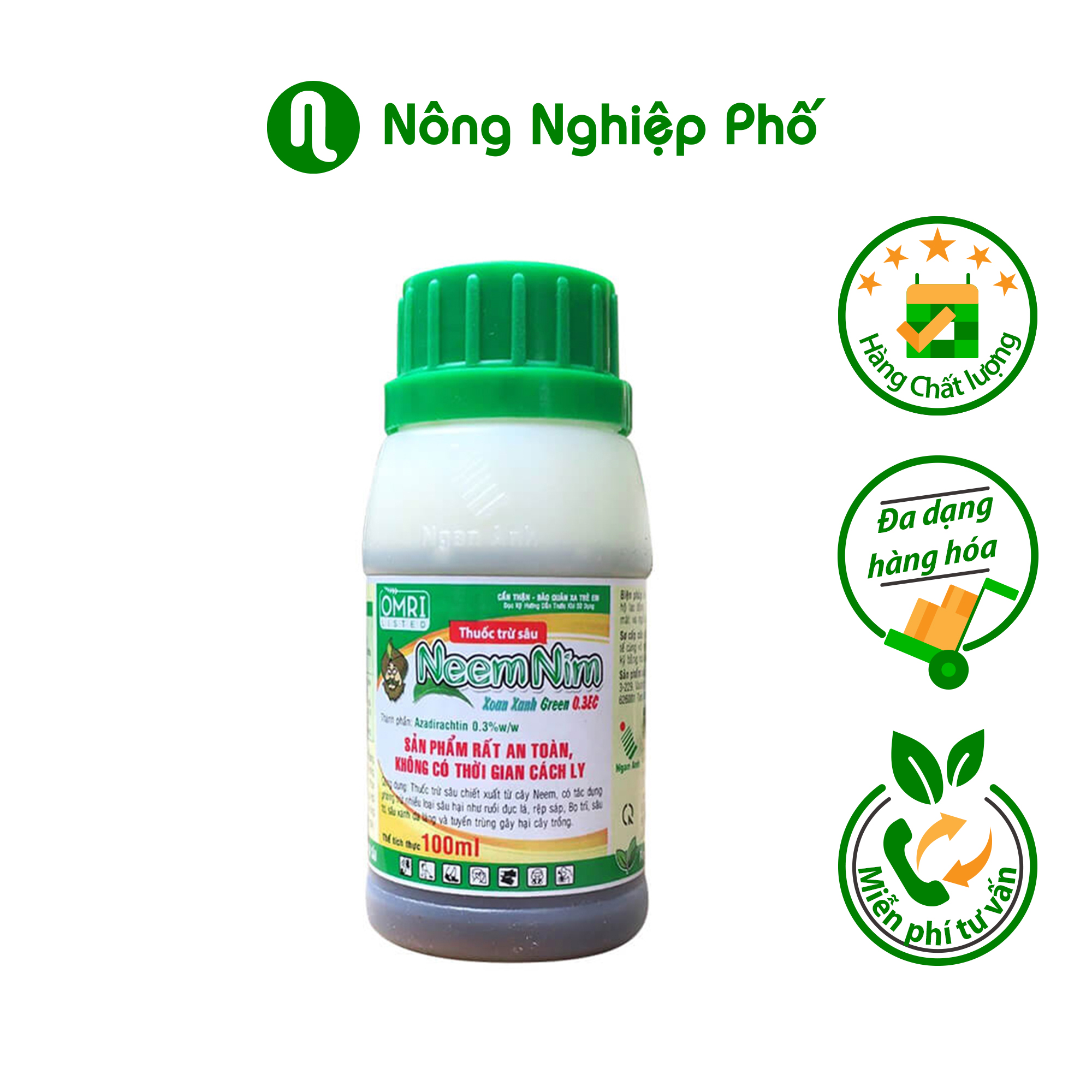 Chế phẩm sinh học trừ sâu NeemNim - Chai 100ml
